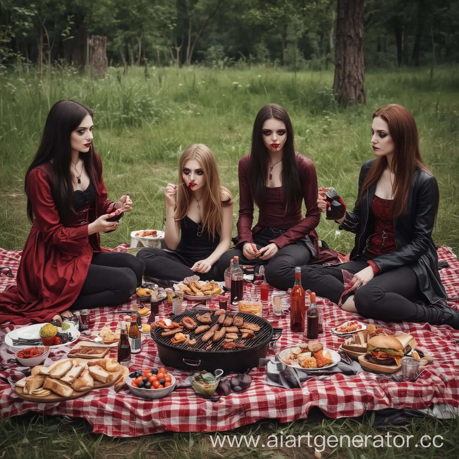 Пикник с вампирами, отдых шашлыки
