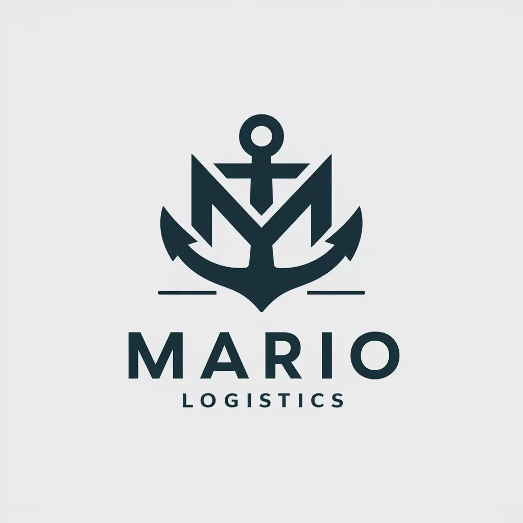 LOGO-Design-For-Mario-Logistics-Maritime-Theme-with-M-Symbol