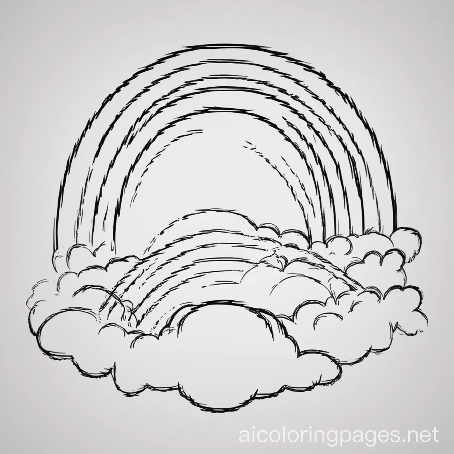 Simple-Cartoon-Rainbow-Coloring-Page-on-White-Background