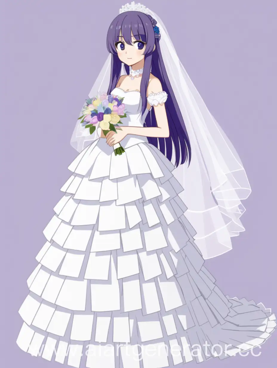 Yuri-from-Doki-Doki-in-Wedding-Dress-on-Blank-Background