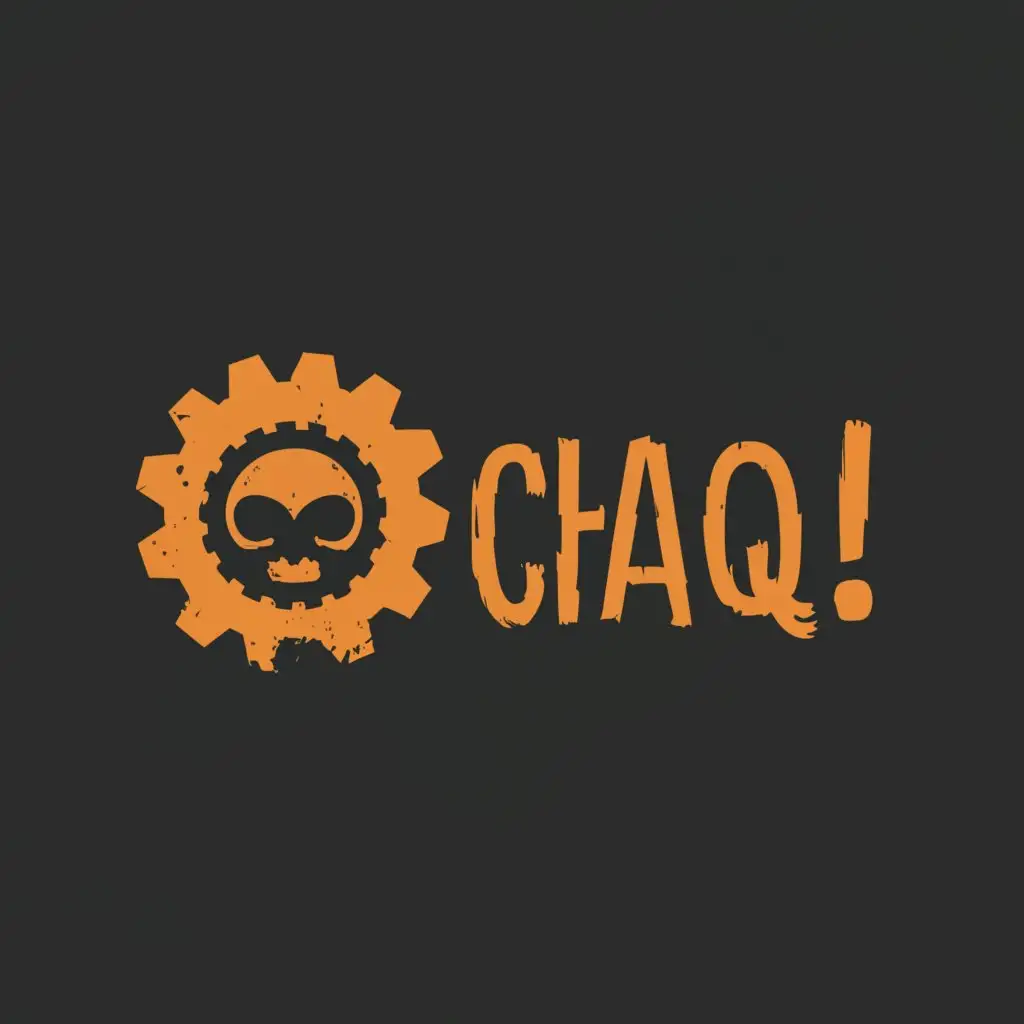 a logo design,with the text "ChaQ!", main symbol:Dark,Moderate,be used in Dark industry,clear background