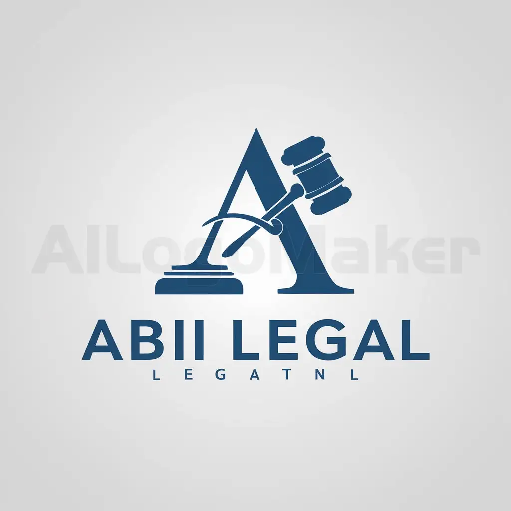 a logo design,with the text "Abii Legal", main symbol:Letter A l,complex,be used in Lawyer industry,clear background
