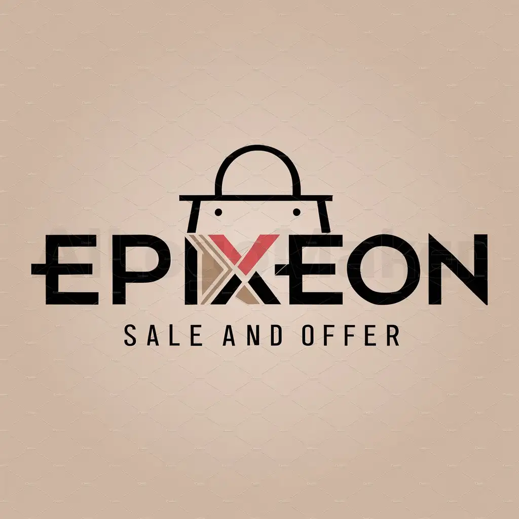 a logo design,with the text "Epixeon", main symbol:sale and offer,Moderate,be used in Others industry,clear background