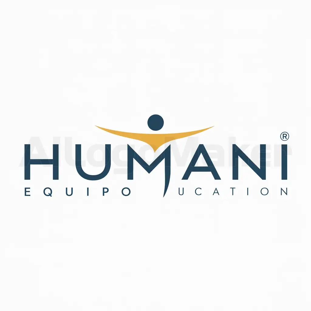 a logo design,with the text "Humani", main symbol:equipo,Moderate,be used in Education industry,clear background