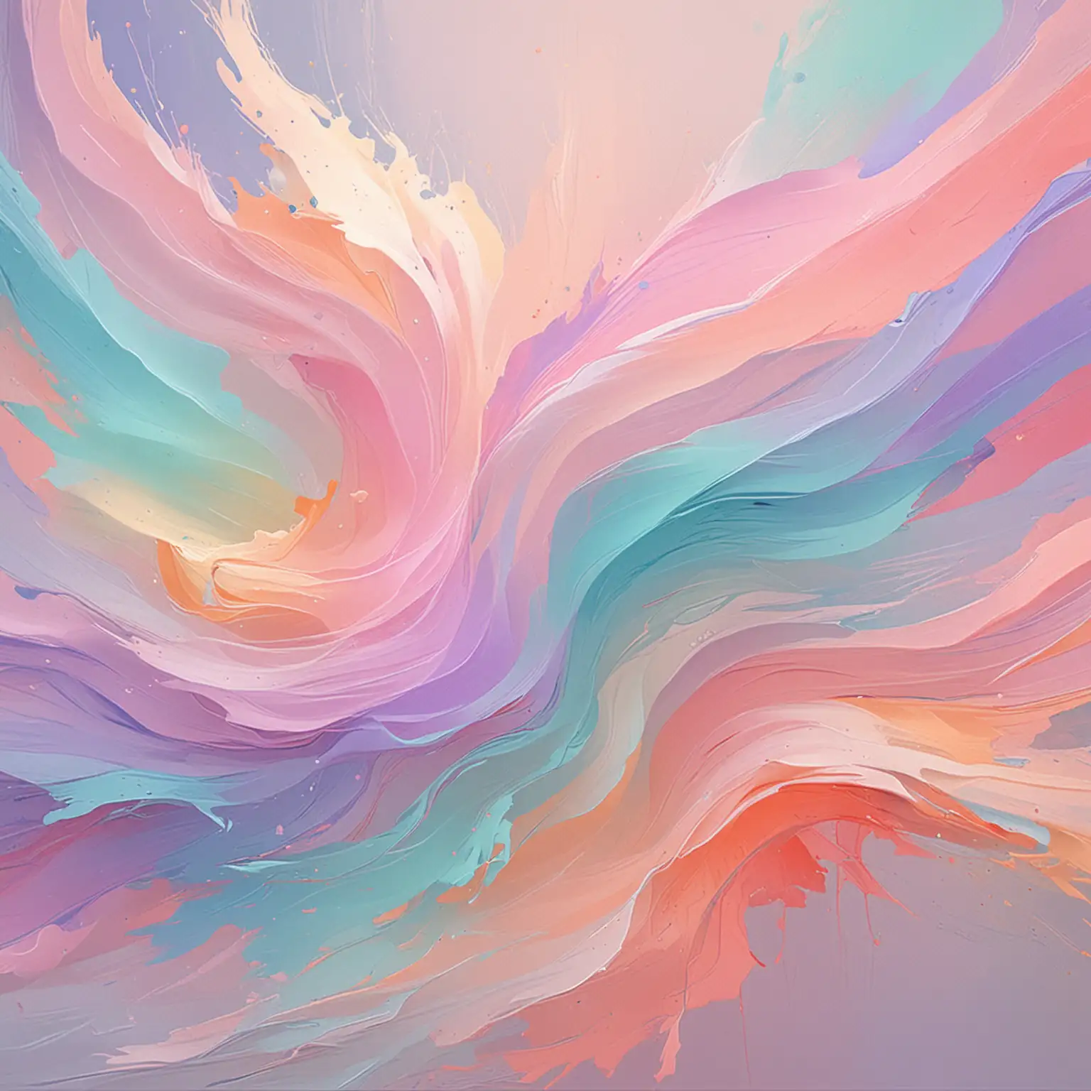 Vibrant Pastel Colors Abstract Artwork Bursting with Energy