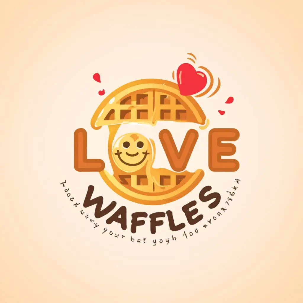 a logo design,with the text "live love waffles", main symbol:live love waffles,Minimalistic,be used in Restaurant industry,clear background
