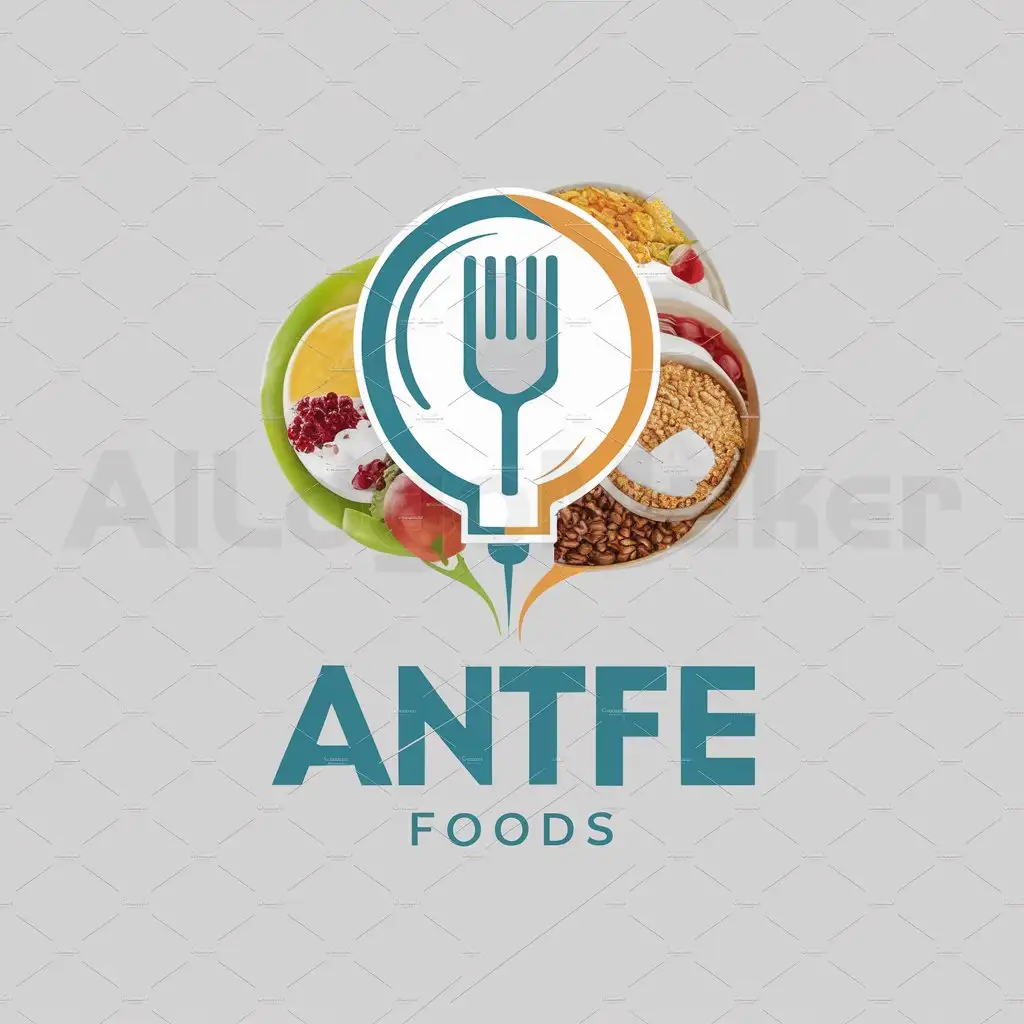 a logo design,with the text "ANTFE FOODS", main symbol:BALLOONS, BREAKFAST, HEALTHY FOOD,Moderate,be used in Others industry,clear background