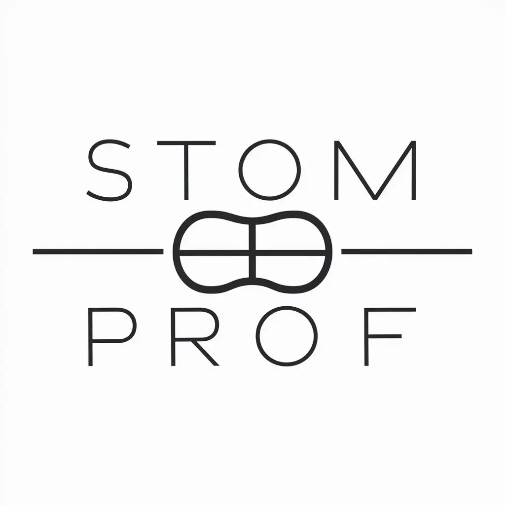 a logo design,with the text "stom prof", main symbol:teeth,Moderate,be used in Medical Dental industry,clear background