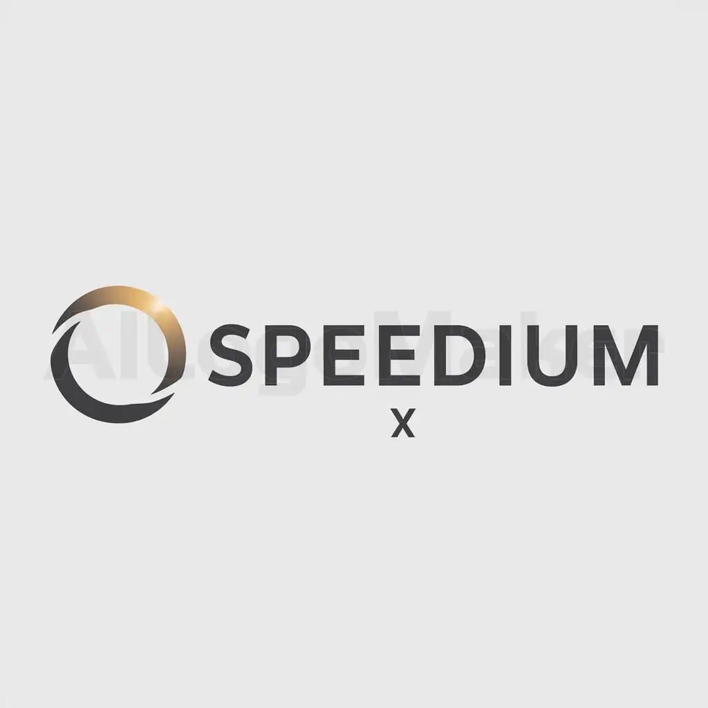 a logo design,with the text "Speedium x", main symbol:Circle,Moderate,be used in Internet industry,clear background