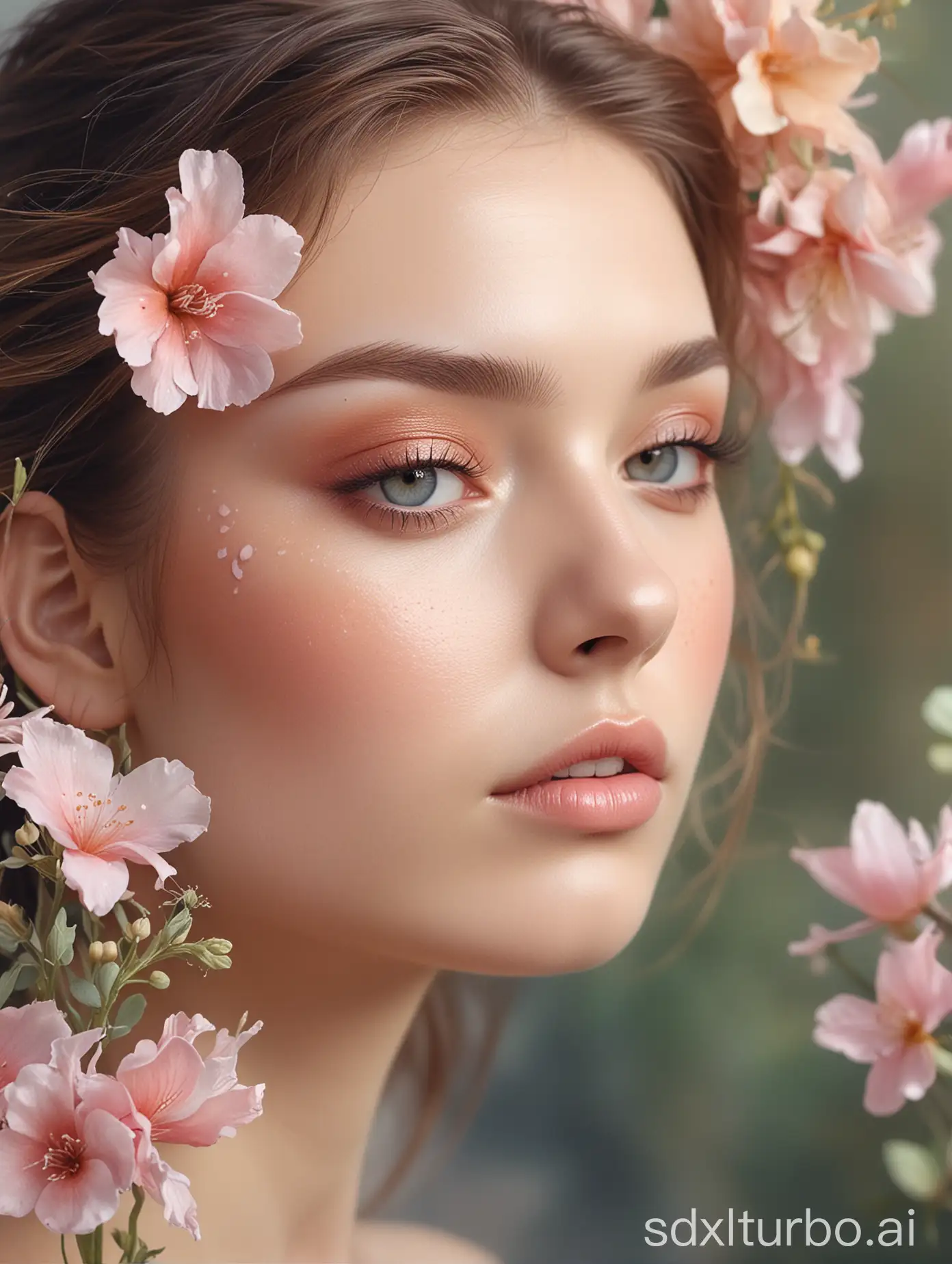 Ethereal-Watercolor-Makeup-Portrait-in-Soft-Floral-Ambiance