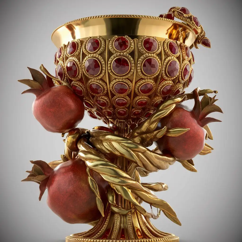 Golden-Goblet-Adorned-with-Pomegranate-Leaves-and-Red-Precious-Stones