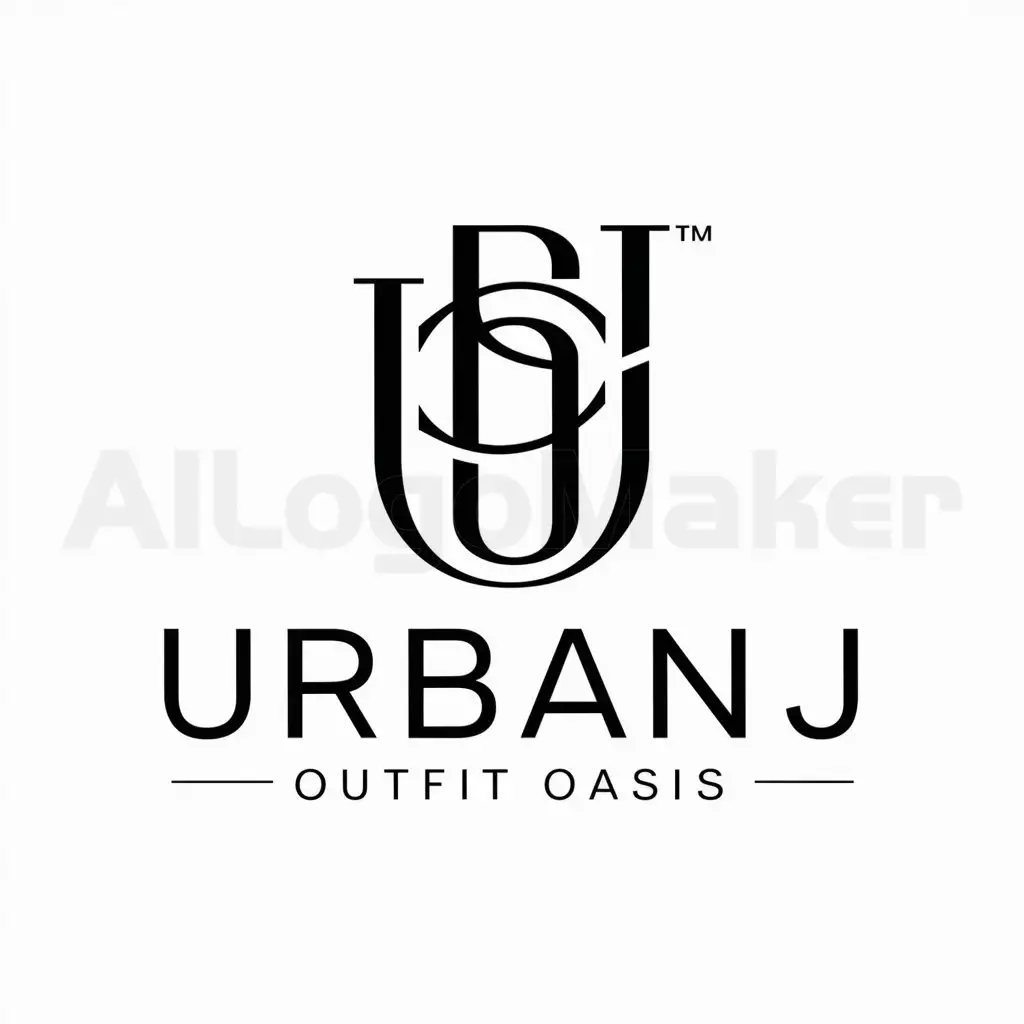 a logo design,with the text "Urban Outfit Oasis", main symbol:Dos J,complex,be used in Ropa industry,clear background