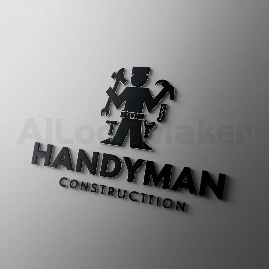 a logo design,with the text "handyman", main symbol:handyman,Moderate,be used in Construction industry,clear background