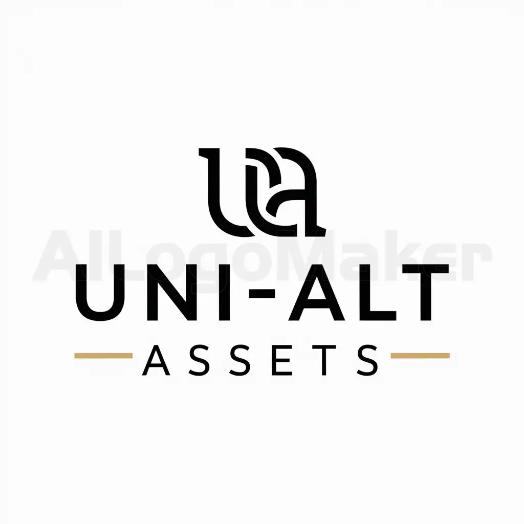a logo design,with the text "Uni-Alt assets", main symbol:uni alt assets,Moderate,be used in Finance industry,clear background