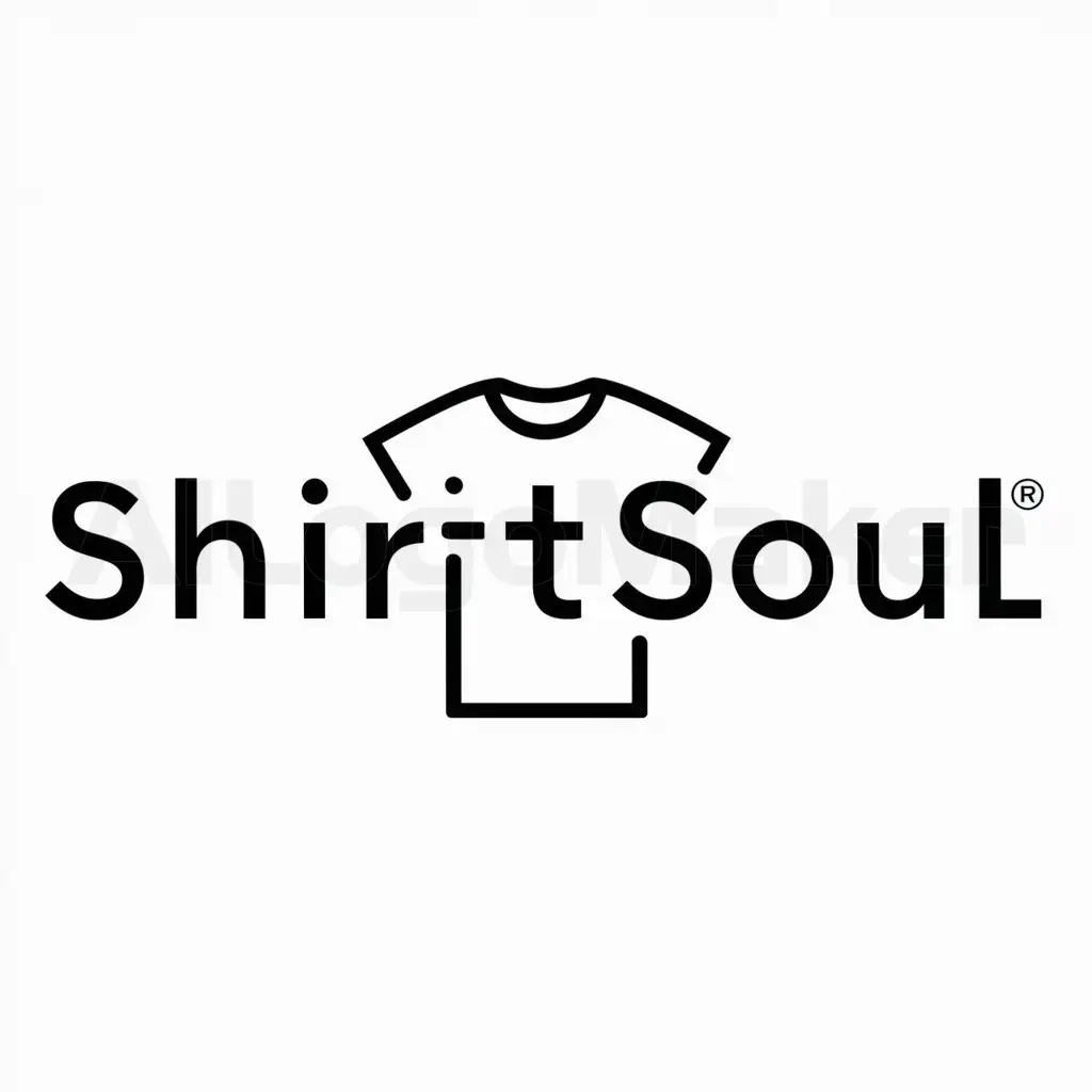 a logo design,with the text "ShirtSoul", main symbol:un T-shirt,Moderate,be used in Retail industry,clear background