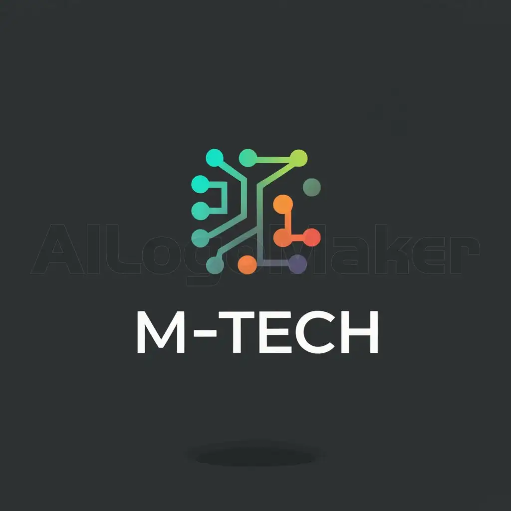 a logo design,with the text "M-Tech", main symbol:Electronic parts,Minimalistic,be used in Technology industry,clear background
