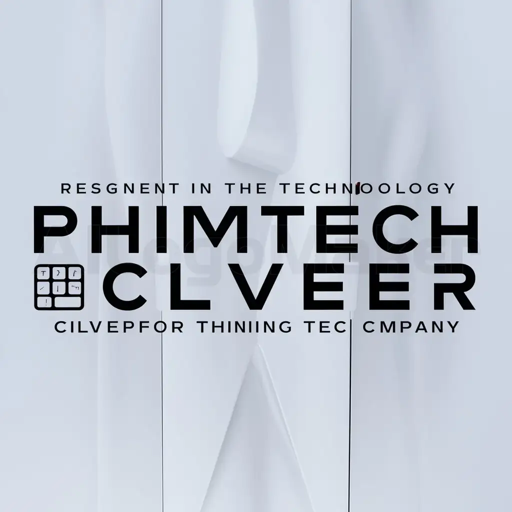 a logo design,with the text "phimTech Clever", main symbol:keyboard,Minimalistic,be used in Technology industry,clear background