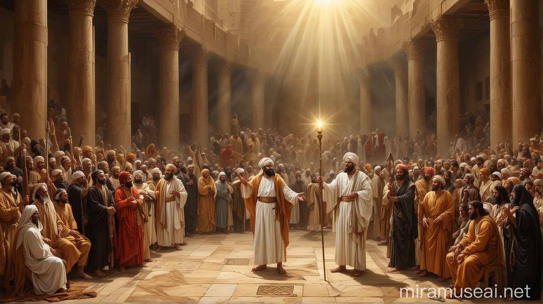 Dramatic Confrontation Prophet Abraham Challenges King Nimrods Arrogance with Divine Power