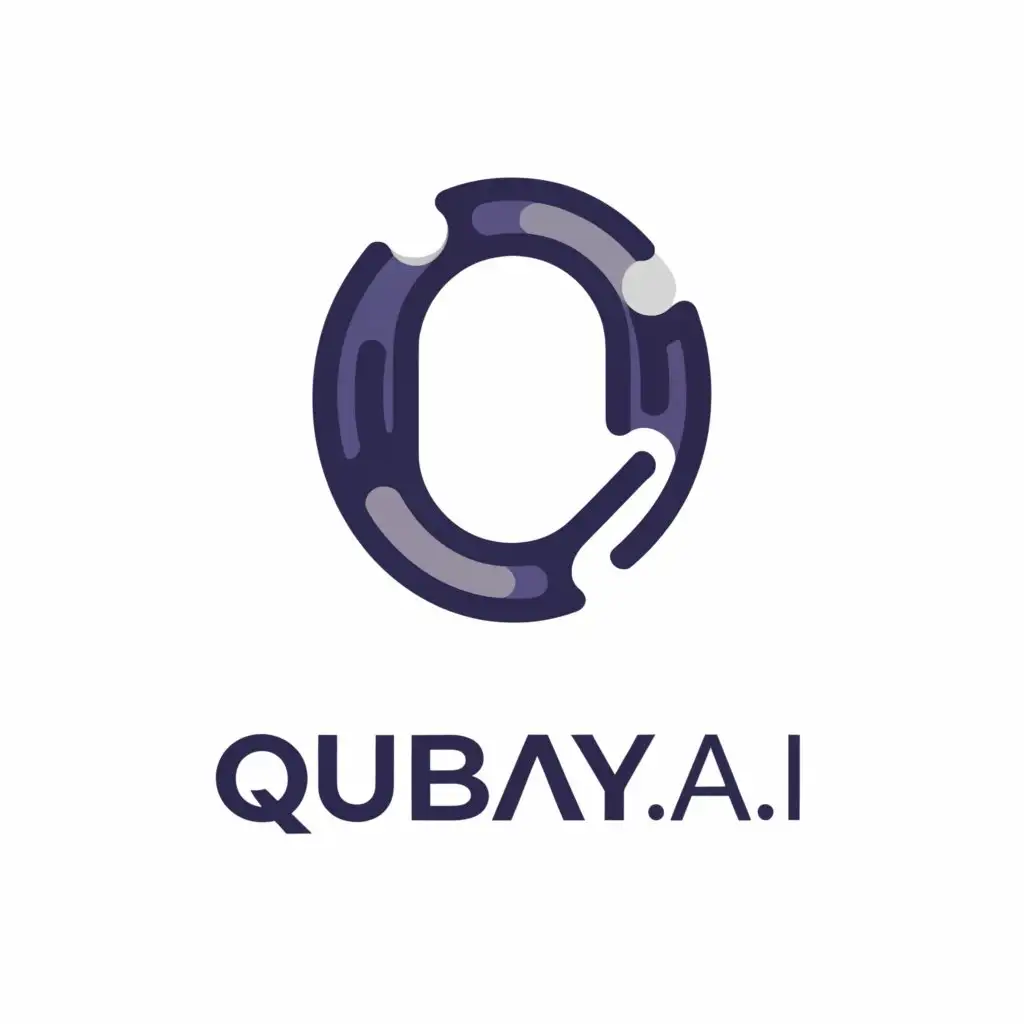 a logo design,with the text "qubay.ai", main symbol:Q,Minimalistic,be used in Technology industry,clear background