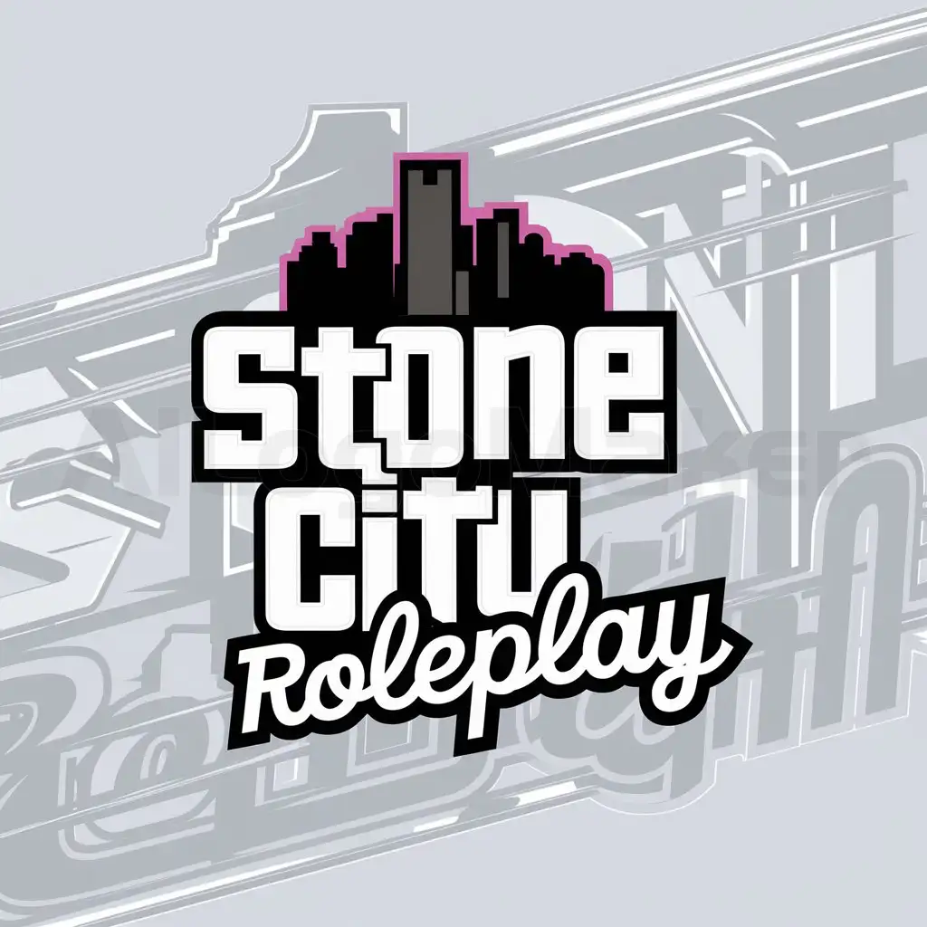 a logo design,with the text 'Stone City Roleplay', main symbol:City Grand Theft Auto Logo Gaming,Moderate,be used in Others industry,clear background