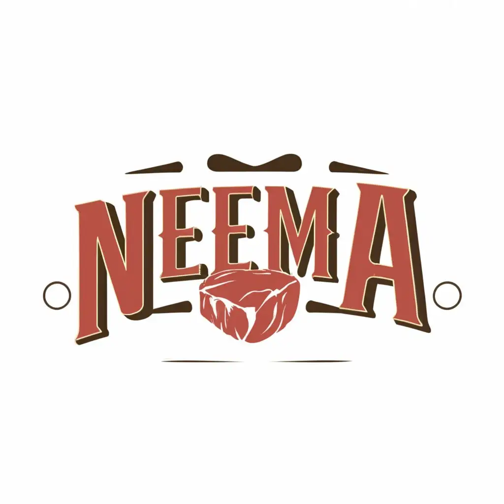 a logo design,with the text "Neema Market", main symbol:Meat,Moderate,be used in Others industry,clear background