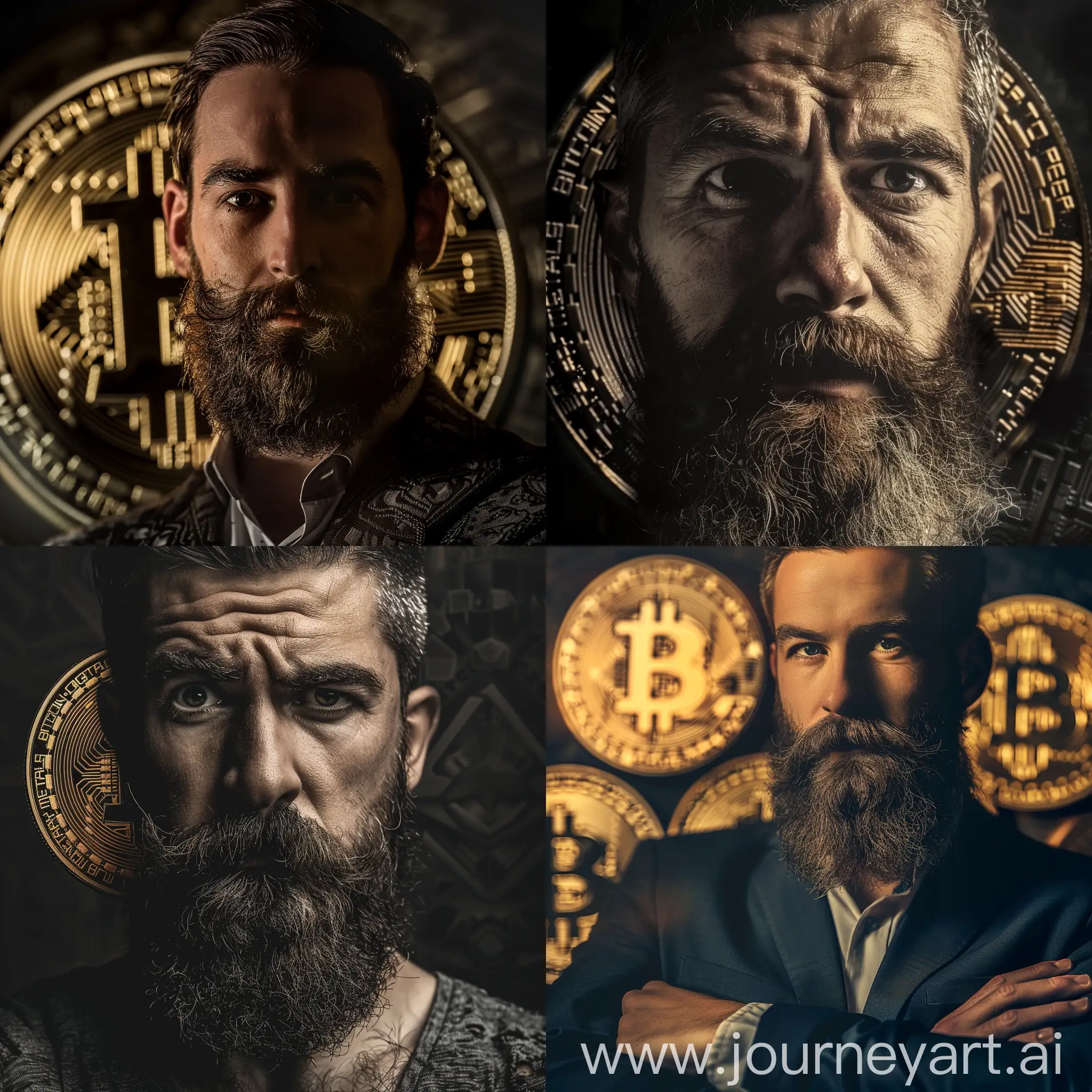 a man with a beard is a crypto investor