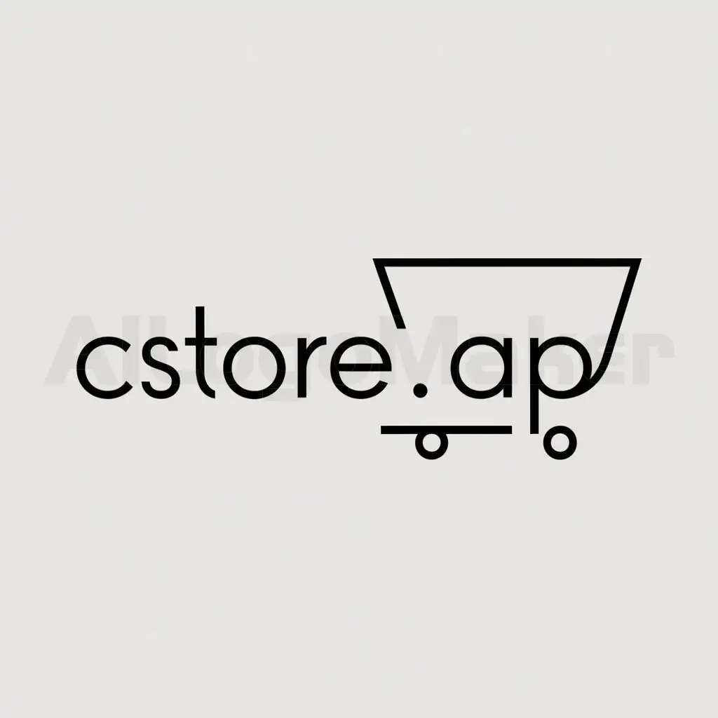 a logo design,with the text "cstore.ap", main symbol:Online Shop,Minimalistic,clear background