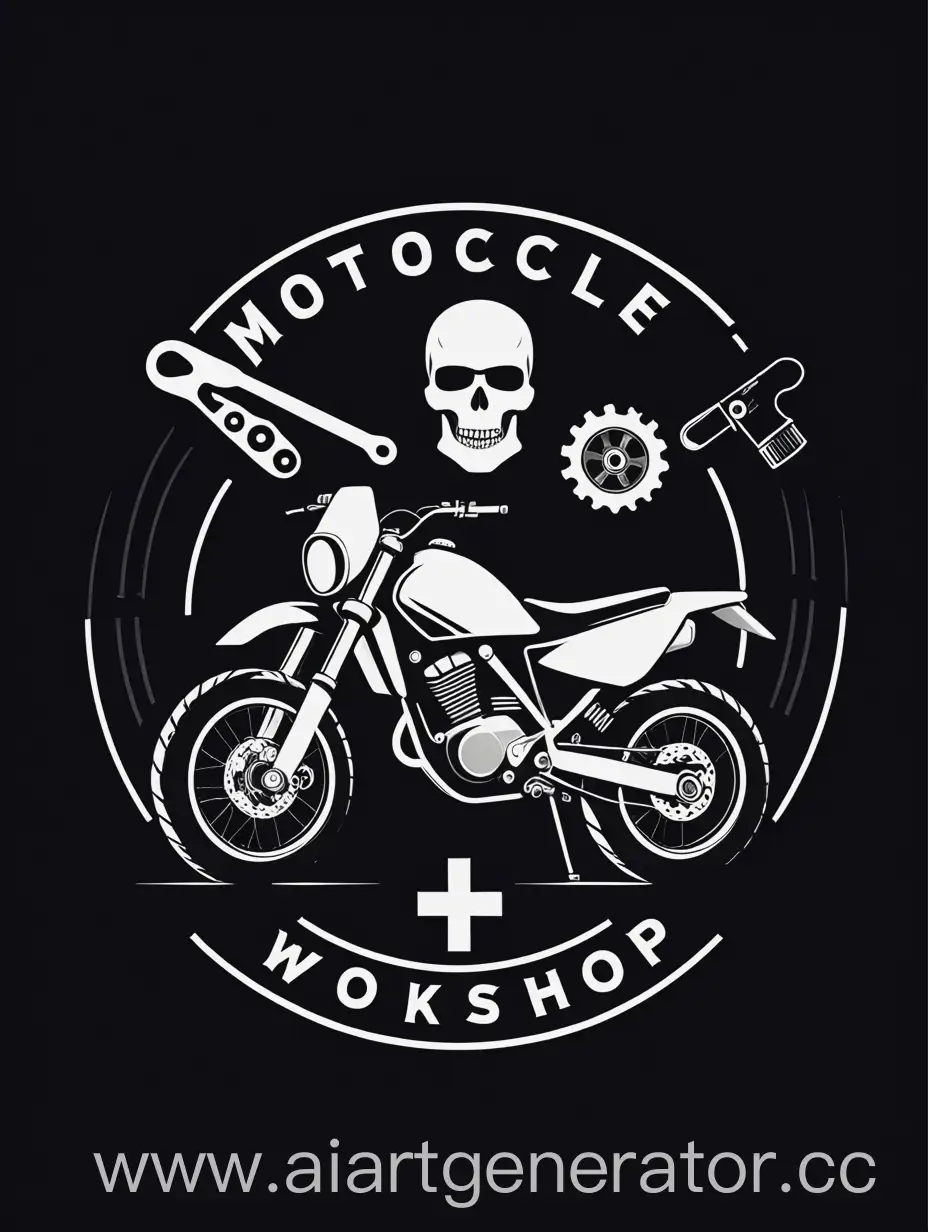 Stylish-Motorcycle-Workshop-Logo-with-Cross-Bike-and-Repair-Tools