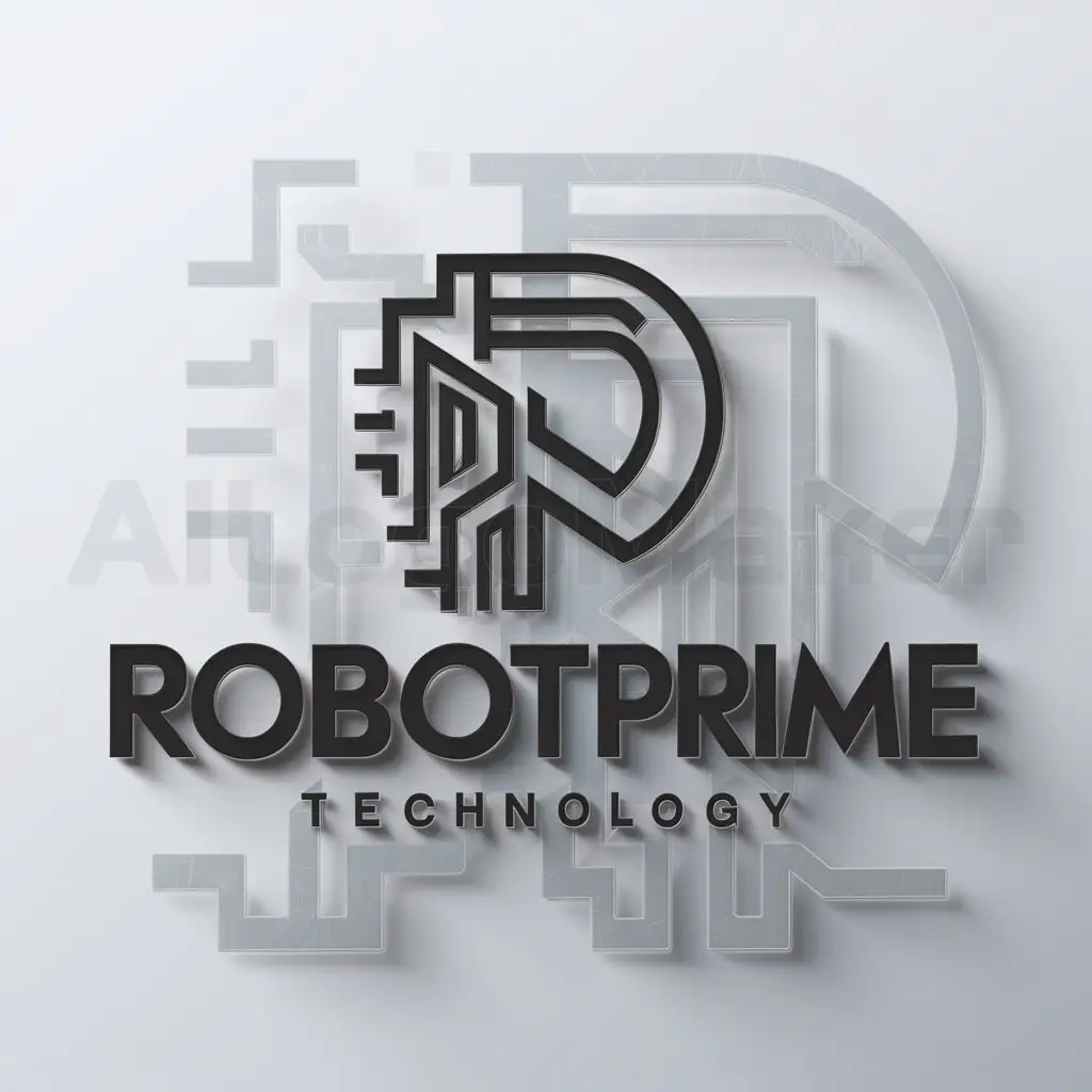 a logo design,with the text "RobotPrime", main symbol:robot,complex,be used in Technology industry,clear background