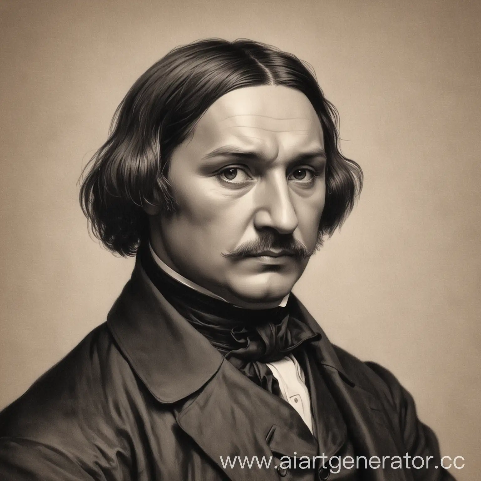 Portrait-of-Nikolay-Vasilievich-Gogol-Renowned-Russian-Writer