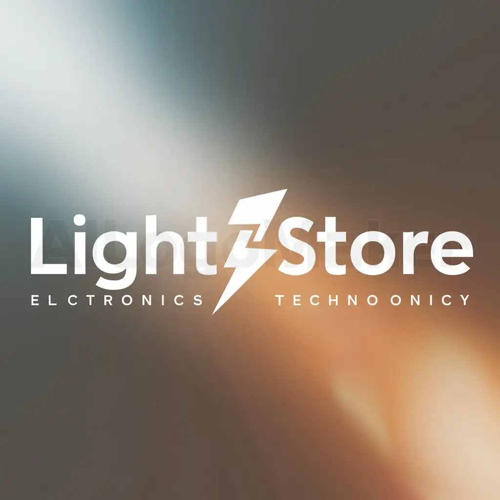 a logo design,with the text "Light Store", main symbol:Create logo for Light Store - use soft gradient background, company deals with electronics,Moderate,be used in Technology industry,clear background