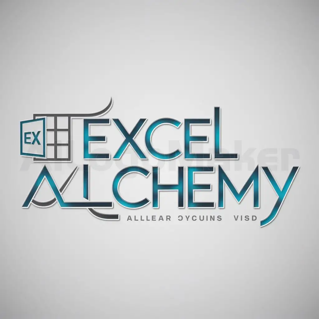 a logo design,with the text "Excel Alchemy", main symbol:excel icon,Minimalistic,be used in Technology industry,clear background