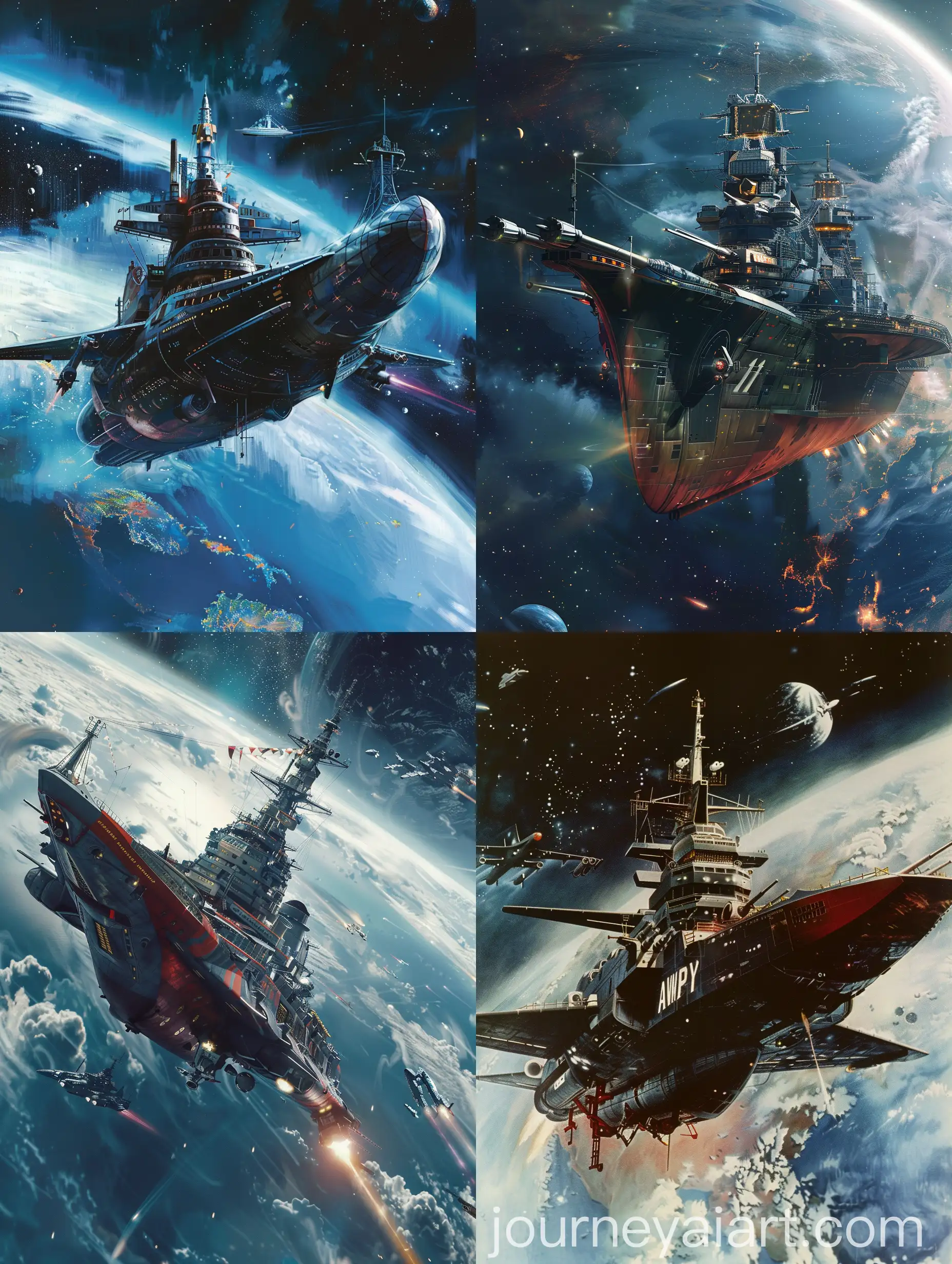 Space-Battleship-Yamato-Flying-Away-from-Earth-to-the-Universe