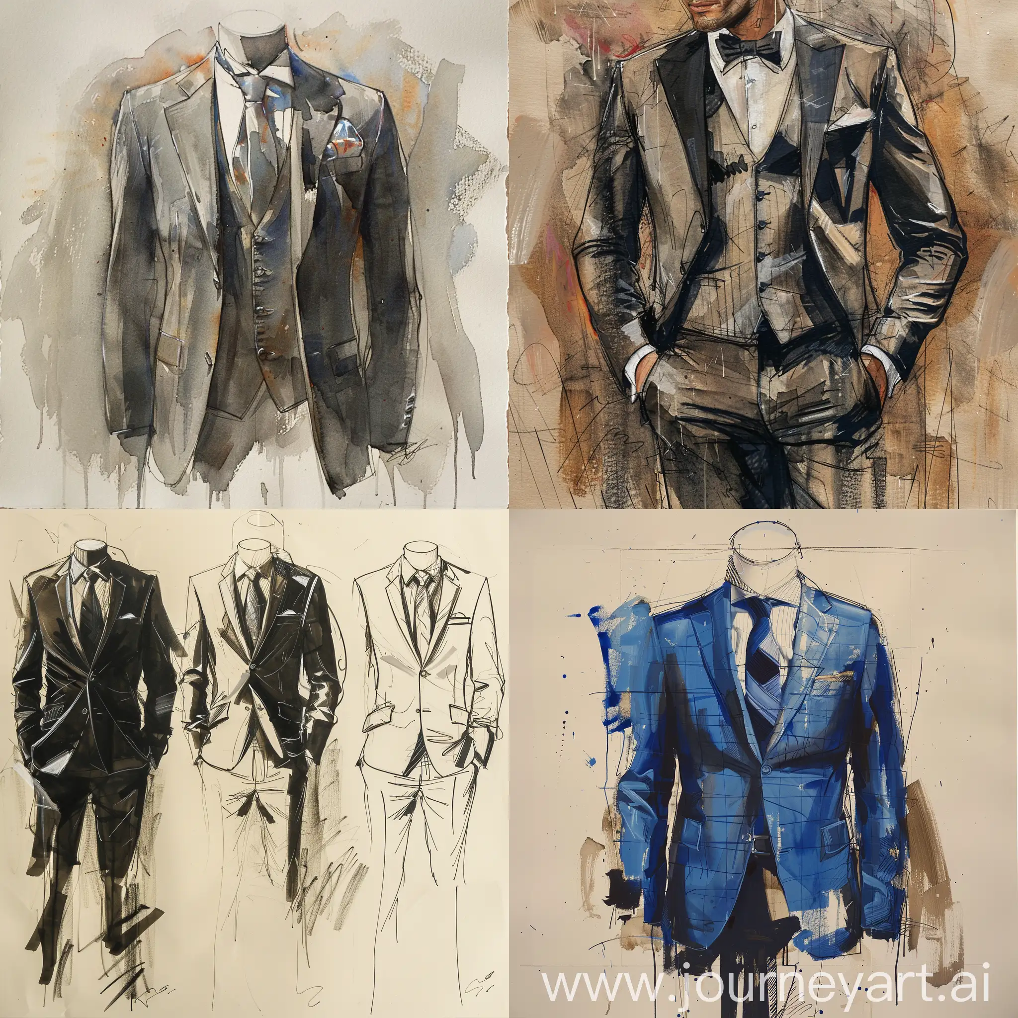 Wedding-Guest-Suit-Painting-Sketch