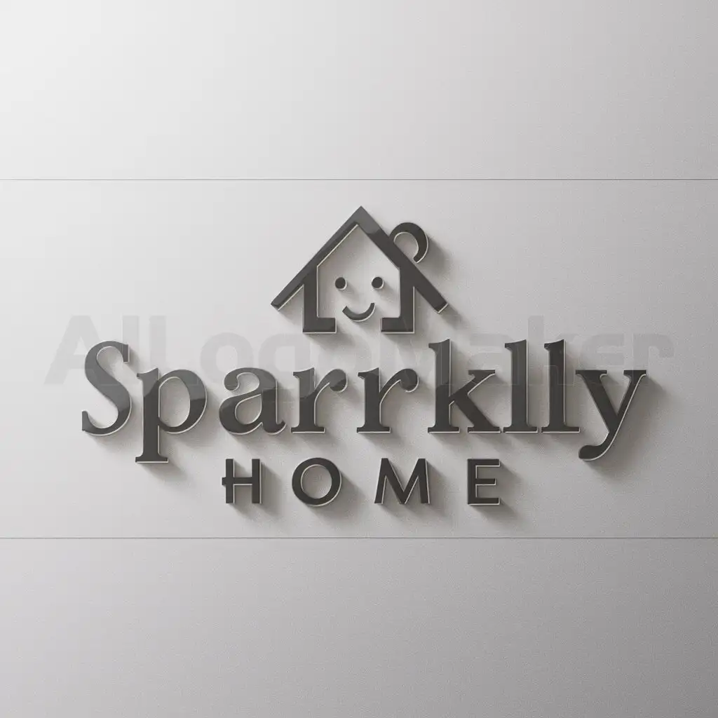 a logo design,with the text "sparkly home", main symbol:housewife,Moderate,be used in Home Family industry,clear background