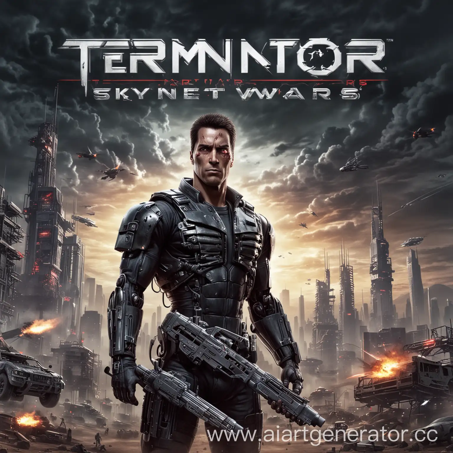 Terminator Skynet Wars, game cover, Ubisoft logo, 