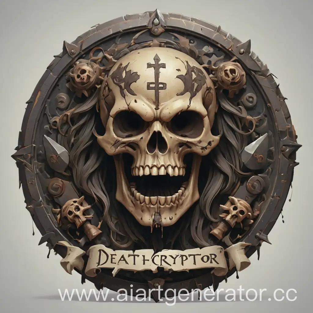 Логотип, картинка, лейбл с надписью DEATHCRYPTOR