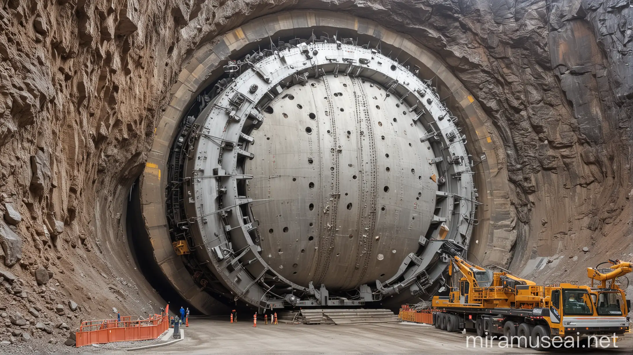 world's largest boring machine drilling mountains tunnels, very huge boring machine