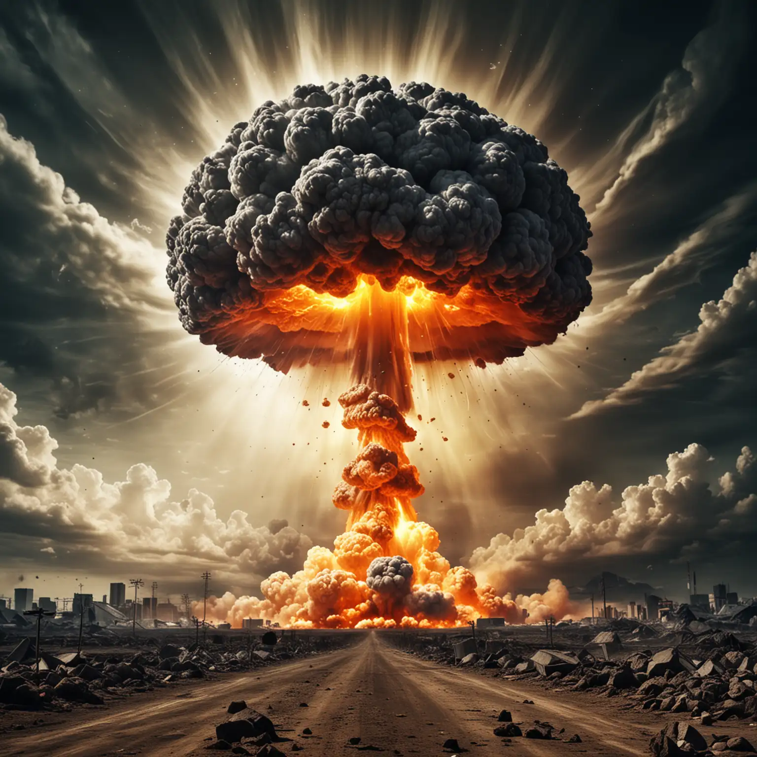 Apocalyptic Nuclear Explosion Landscape