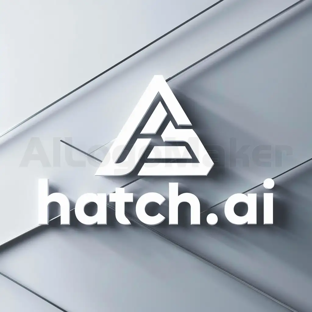 a logo design,with the text "Hatch.AI", main symbol:Triangle,complex,be used in Internet industry,clear background