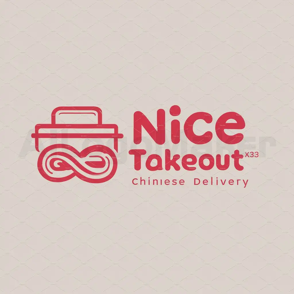 LOGO-Design-For-Nice-Takeout-NV33-Inspired-Emblem-for-Chinese-Food-Delivery-App