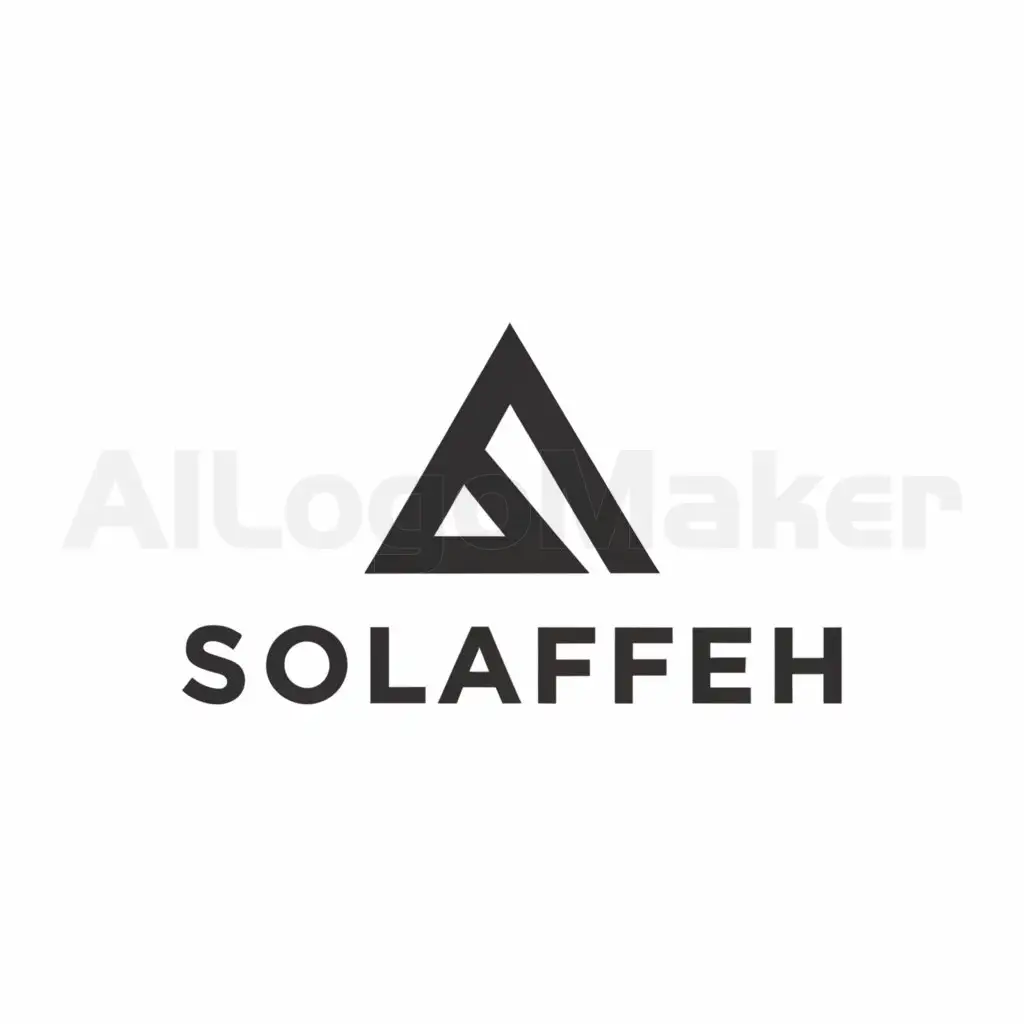 a logo design,with the text "SOLAFEH", main symbol:A,Moderate,be used in Internet industry,clear background