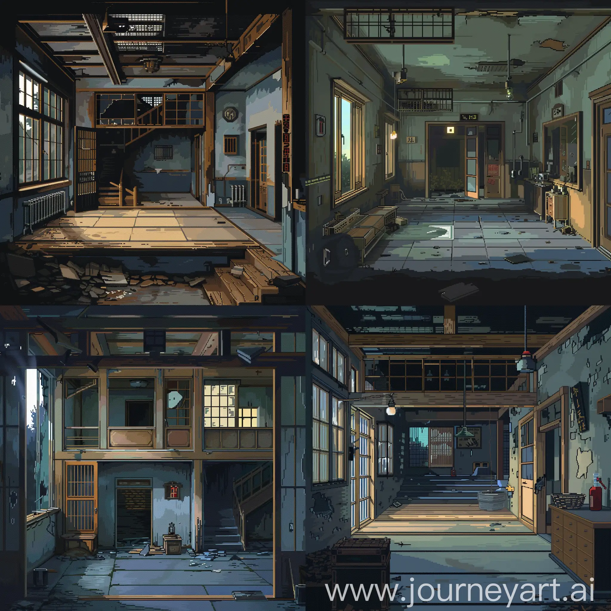 Desolate-Abandoned-Building-Pixel-Art-Horror-Scene