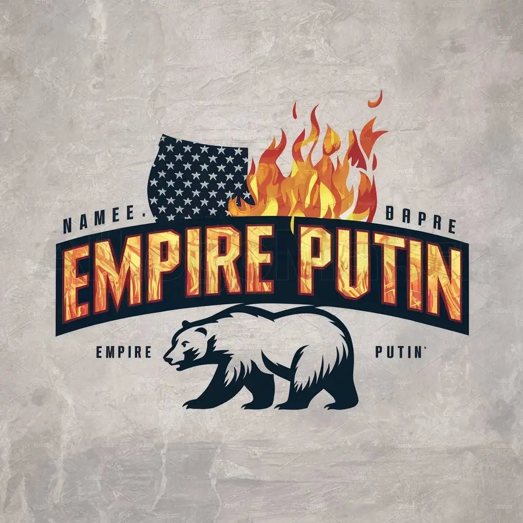 LOGO-Design-For-Empire-Putin-Fiery-Bear-Symbol-on-Background-of-America-in-Flames
