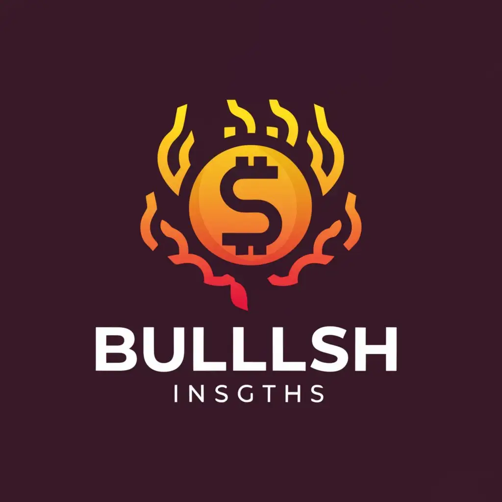 a logo design,with the text "bullish insights", main symbol:crypto currency making money,complex,be used in Finance industry,clear background