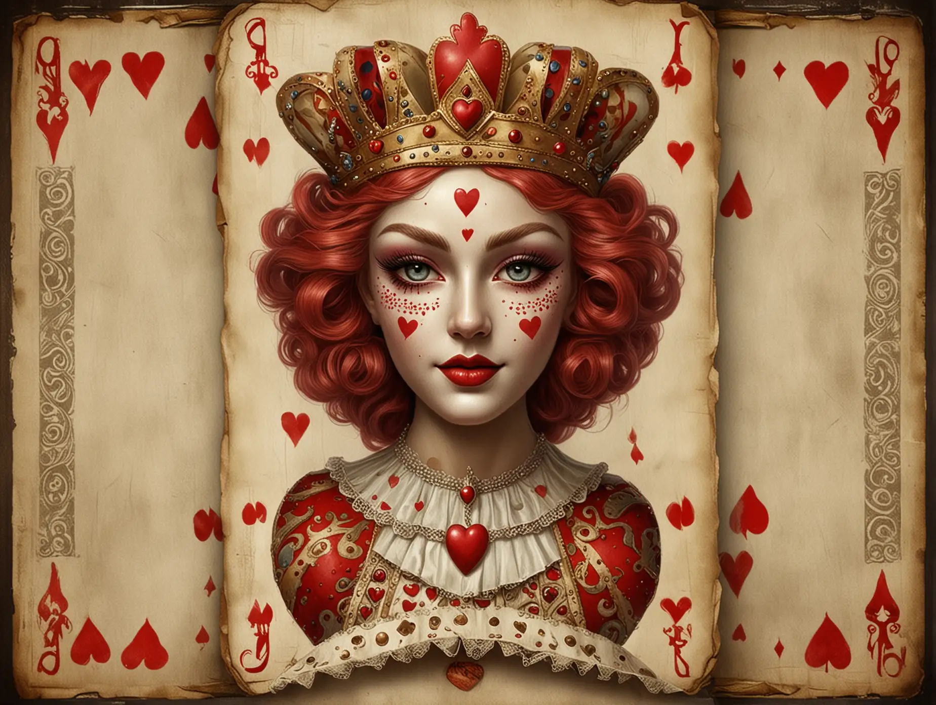 Colorful-Carnival-Mask-with-Queen-of-Hearts-Cards