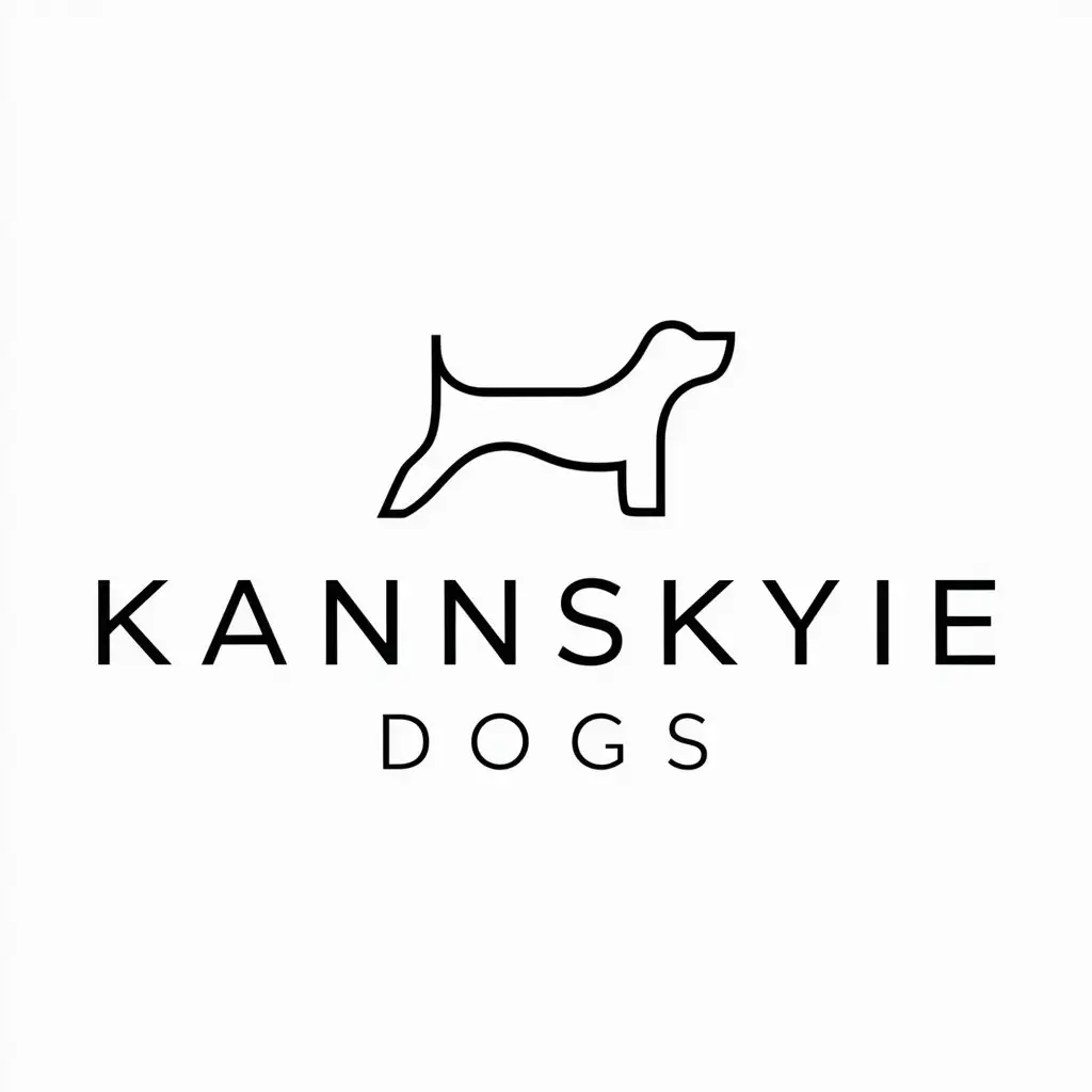 LOGO-Design-For-Kannskyie-Dogs-Minimalistic-Dog-Symbol-in-Animals-Pets-Industry