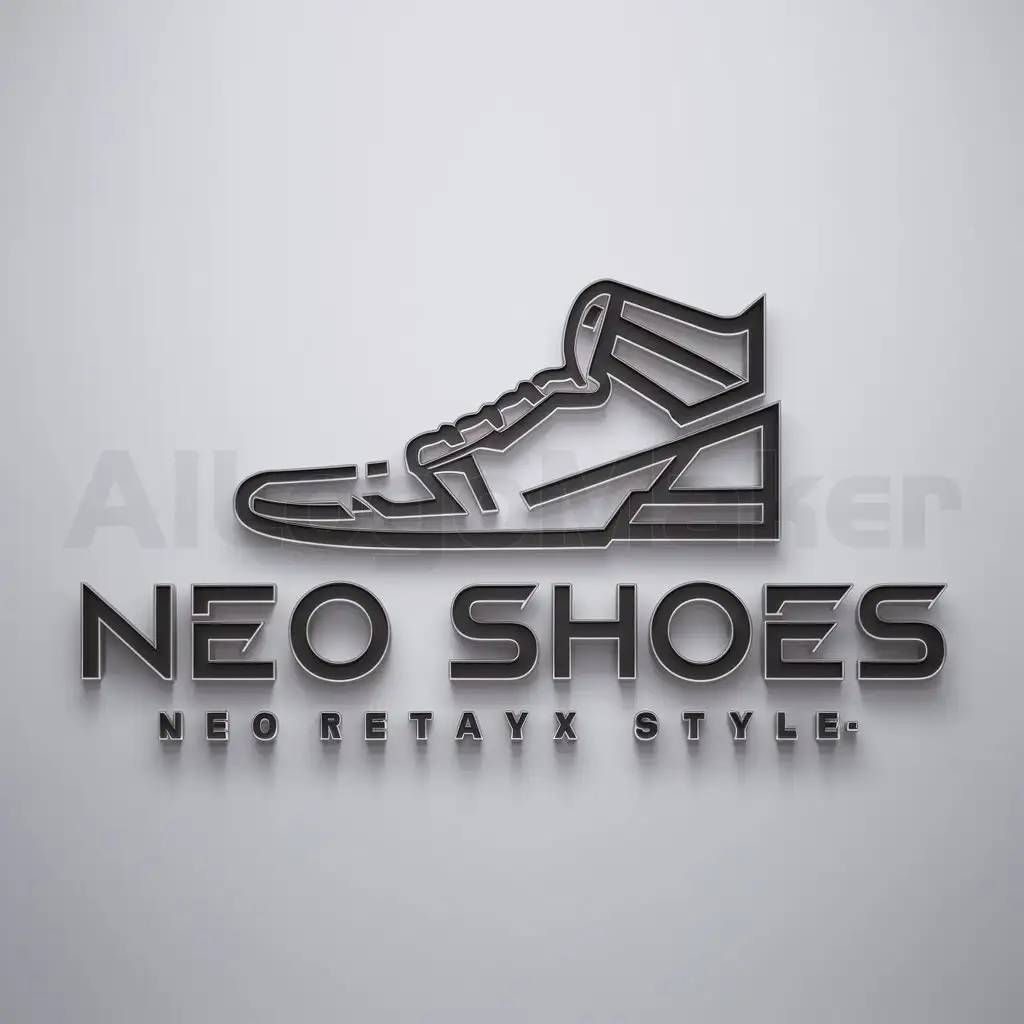 a logo design,with the text "Neo Shoes", main symbol:sneakers,complex,be used in Retail industry,clear background