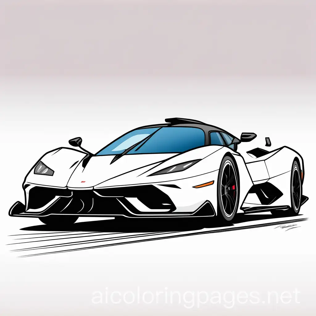 SSC Tuatara from  2020, Coloring Page, black and white, line art, white background, Simplicity, Ample White Space. The background of the coloring page is plain white to make it easy for young children to color within the lines. The outlines of all the subjects are easy to distinguish, making it simple for kids to color without too much difficulty