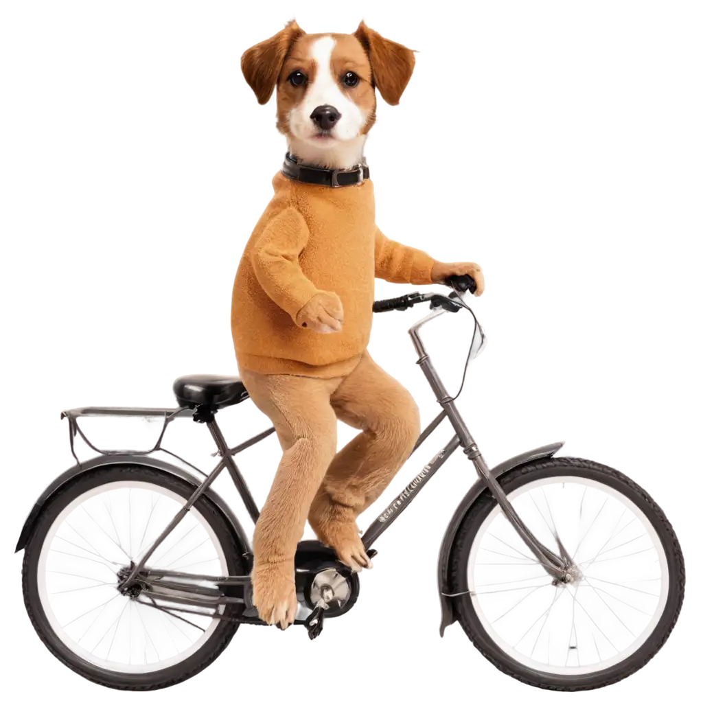 HighQuality-PNG-Image-of-a-Dog-Riding-a-Bicycle-Explore-this-Whimsical-Scene